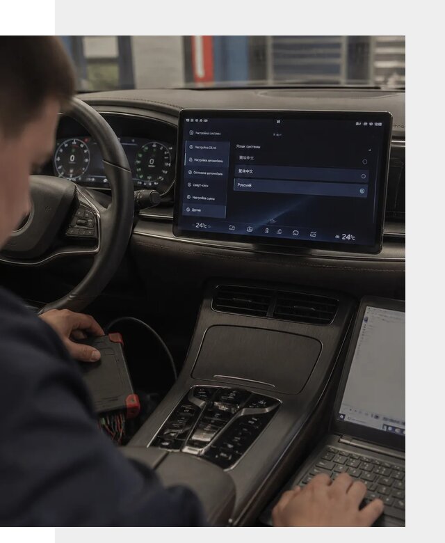 Русификация автомобиля BYD HAN для эксплуатации в Евпатории